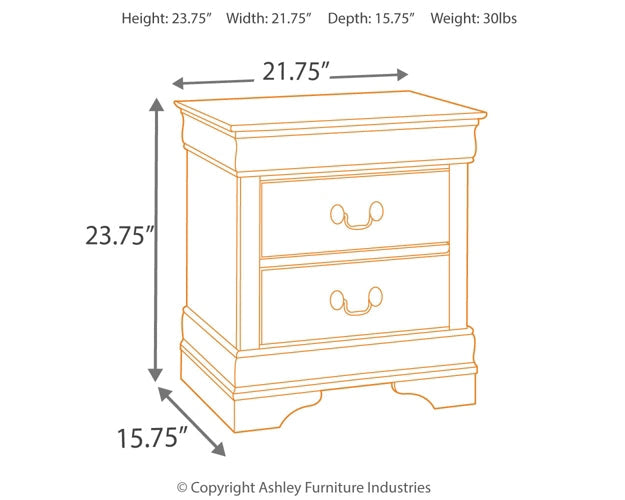 Alisdair Full Sleigh Bed with Mirrored Dresser and 2 Nightstands Smyrna Furniture Outlet