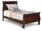 Alisdair Twin Sleigh Bed with Mirrored Dresser and 2 Nightstands Smyrna Furniture Outlet