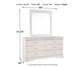 Anarasia Full Sleigh Headboard with Mirrored Dresser Smyrna Furniture Outlet