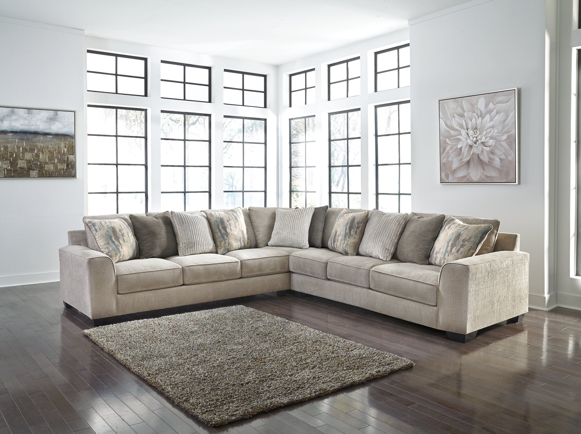 Ardsley 3-Piece Sectional with Ottoman Smyrna Furniture Outlet