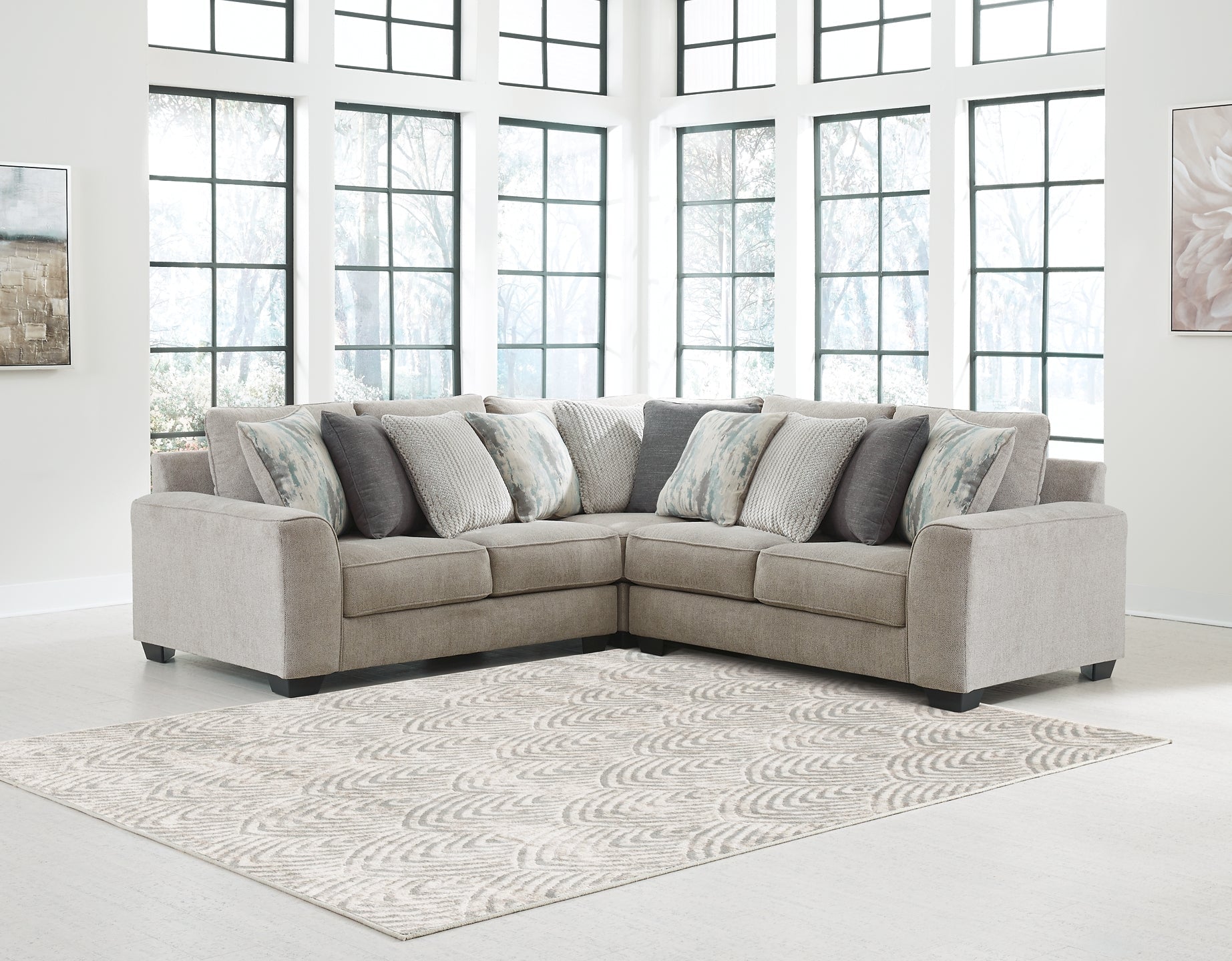 Ardsley 3-Piece Sectional with Ottoman Smyrna Furniture Outlet