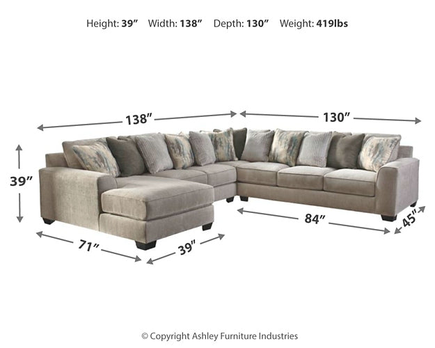 Ardsley 4-Piece Sectional with Chaise Smyrna Furniture Outlet