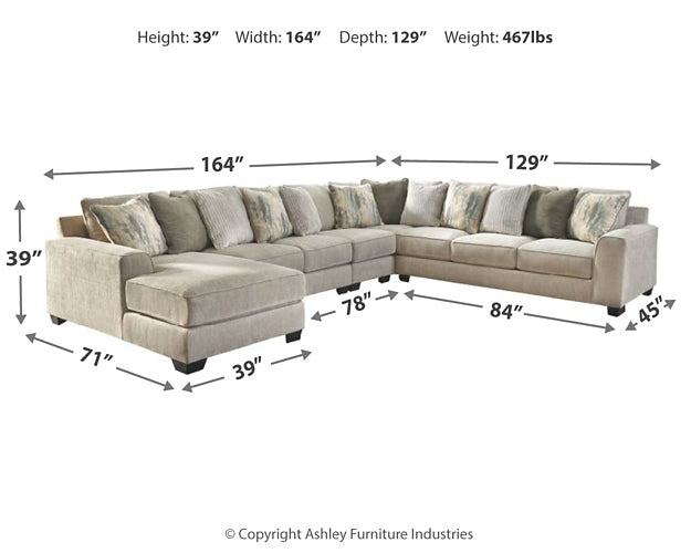 Ardsley 5-Piece Sectional with Ottoman Smyrna Furniture Outlet