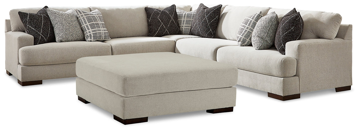 Artsie 3-Piece Sectional with Ottoman Smyrna Furniture Outlet