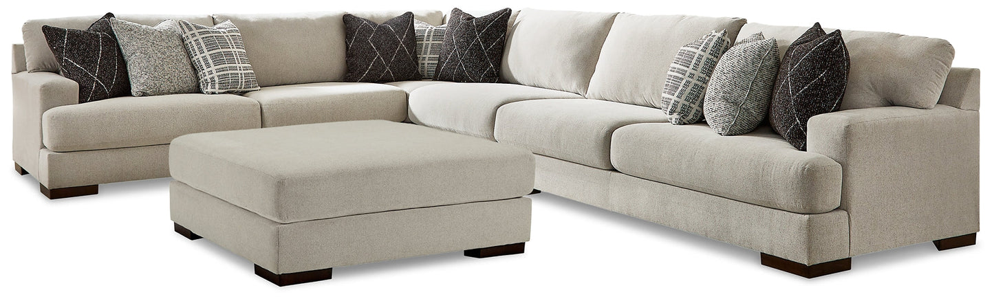 Artsie 4-Piece Sectional with Ottoman Smyrna Furniture Outlet