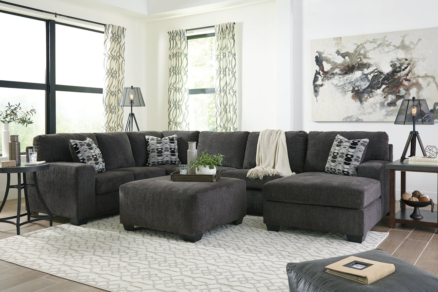 Ballinasloe 3-Piece Sectional with Ottoman Smyrna Furniture Outlet