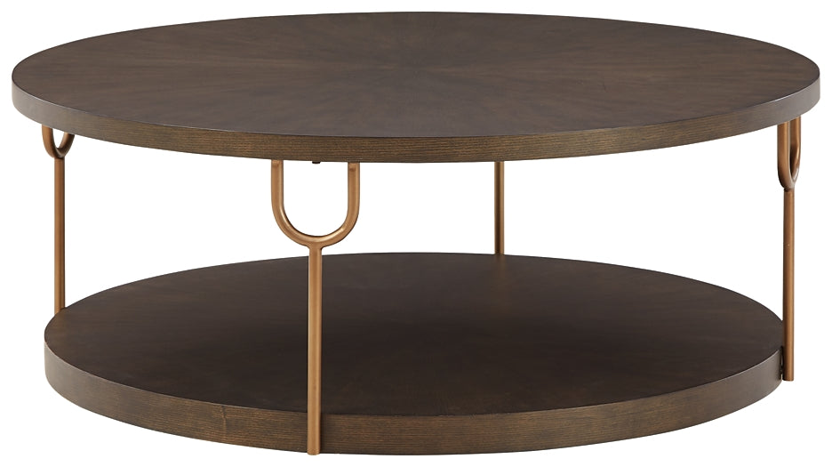 Brazburn Round Cocktail Table Smyrna Furniture Outlet