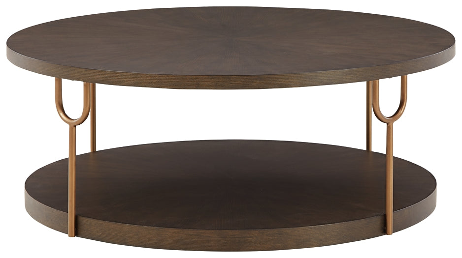 Brazburn Round Cocktail Table Smyrna Furniture Outlet