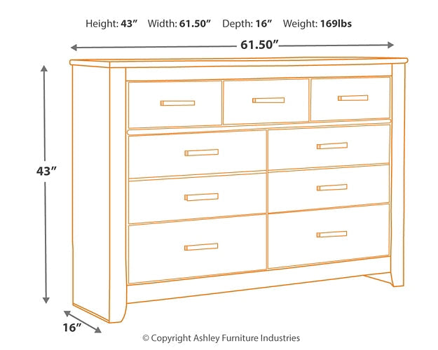 Brinxton Full Panel Bed with Dresser Smyrna Furniture Outlet