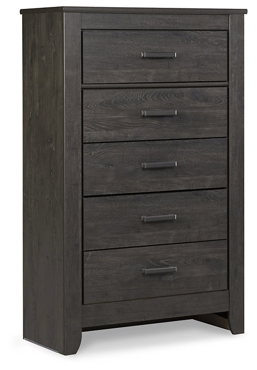 Brinxton Full Panel Bed with Mirrored Dresser and Chest Smyrna Furniture Outlet