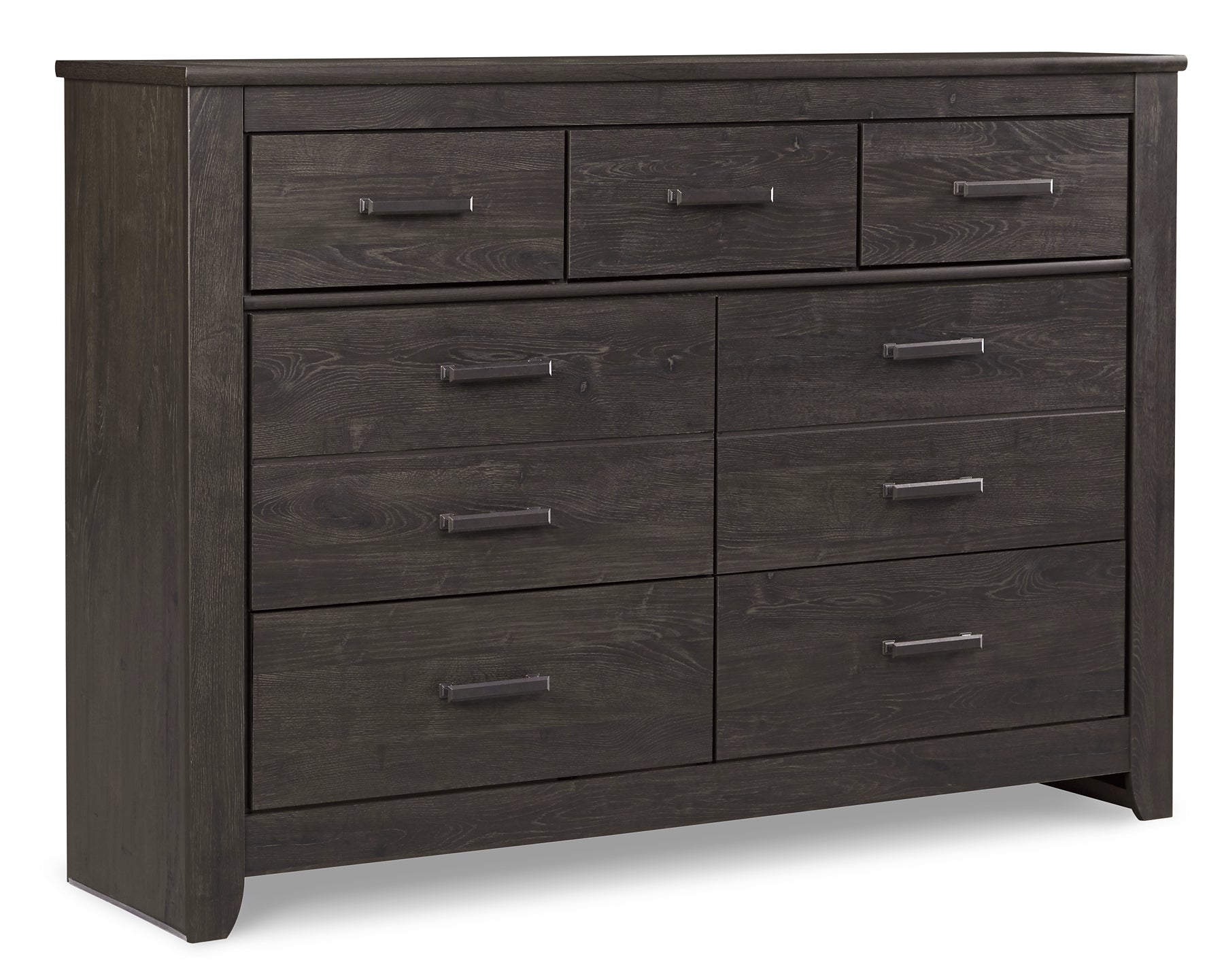 Brinxton King Panel Bed with Mirrored Dresser Smyrna Furniture Outlet