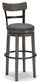 Caitbrook UPH Swivel Barstool (1/CN) Smyrna Furniture Outlet