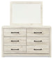 Cambeck Full Panel Bed with Mirrored Dresser and 2 Nightstands Smyrna Furniture Outlet