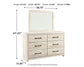 Cambeck Queen Panel Bed with 4 Storage Drawers with Mirrored Dresser Smyrna Furniture Outlet