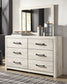 Cambeck Twin Panel Bed with 4 Storage Drawers with Mirrored Dresser Smyrna Furniture Outlet