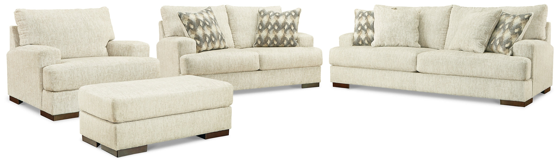 Caretti Sofa, Loveseat, Chair and Ottoman Smyrna Furniture Outlet