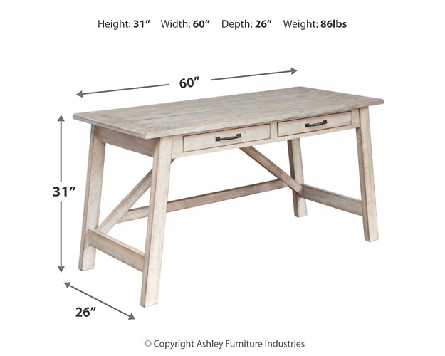 Carynhurst Home Office Large Leg Desk Smyrna Furniture Outlet