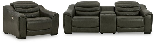 Center Line 3-Piece Sectional with Recliner Smyrna Furniture Outlet