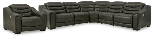 Center Line 5-Piece Sectional with Recliner Smyrna Furniture Outlet