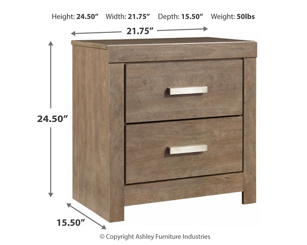 Culverbach Full Panel Bed with Mirrored Dresser, Chest and 2 Nightstands Smyrna Furniture Outlet