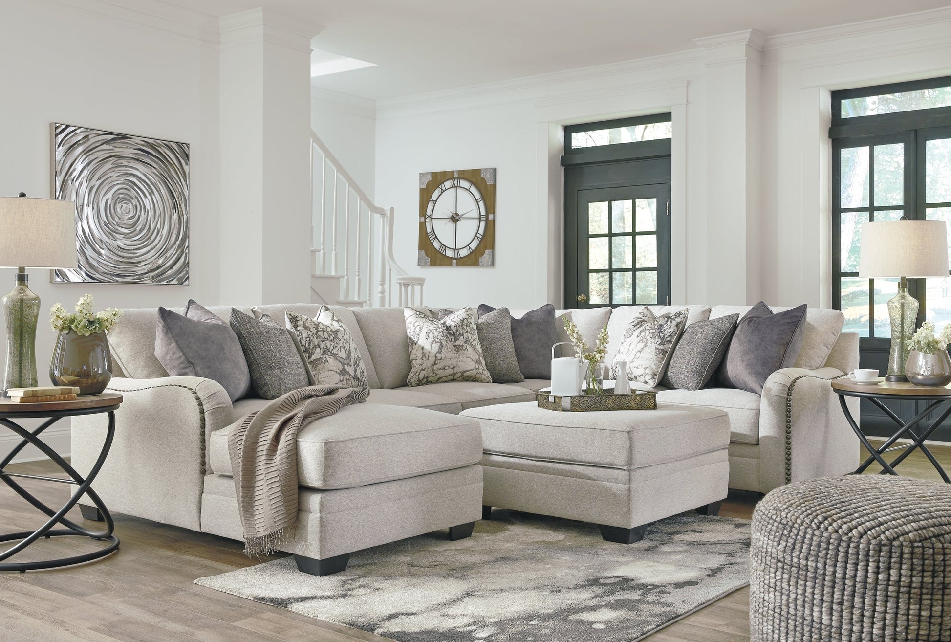 Dellara 4-Piece Sectional with Ottoman Smyrna Furniture Outlet