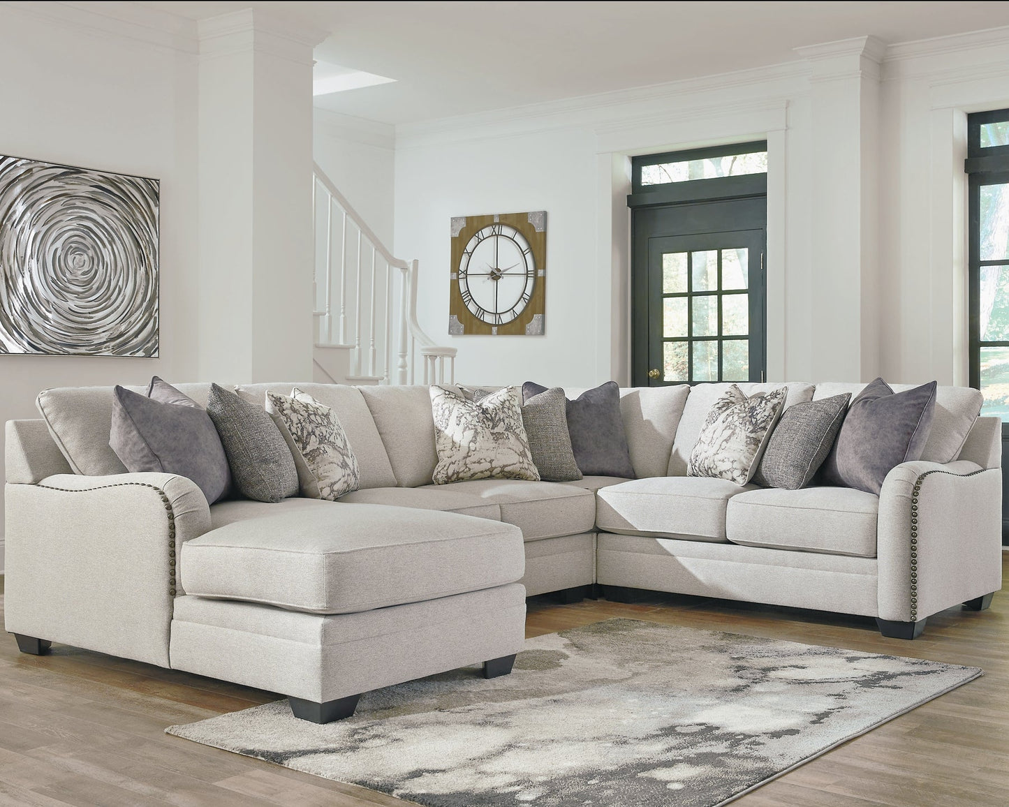 Dellara 4-Piece Sectional with Ottoman Smyrna Furniture Outlet