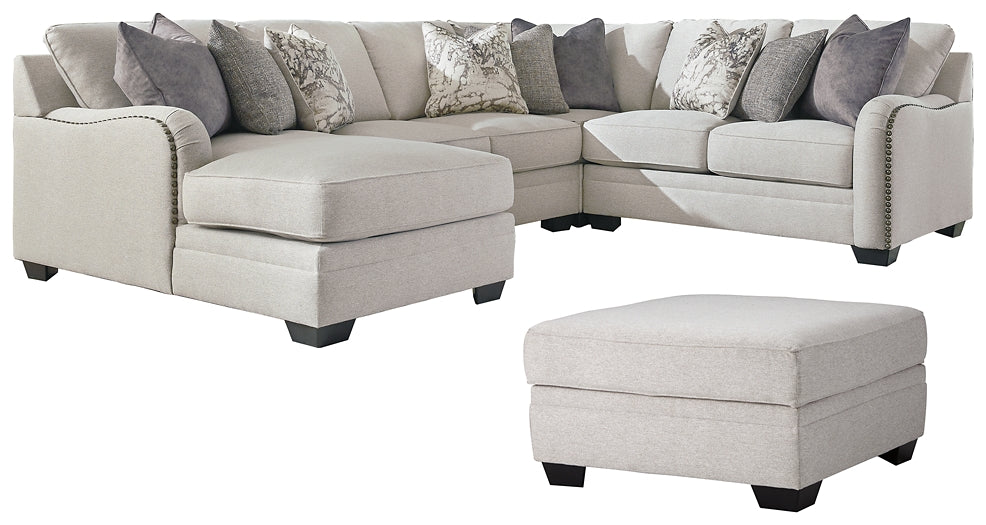 Dellara 4-Piece Sectional with Ottoman Smyrna Furniture Outlet