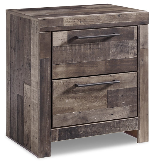 Derekson Full Panel Bed with 2 Storage Drawers with Mirrored Dresser, Chest and 2 Nightstands Smyrna Furniture Outlet