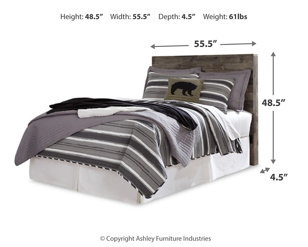 Derekson Full Panel Headboard with Mirrored Dresser, Chest and 2 Nightstands Smyrna Furniture Outlet