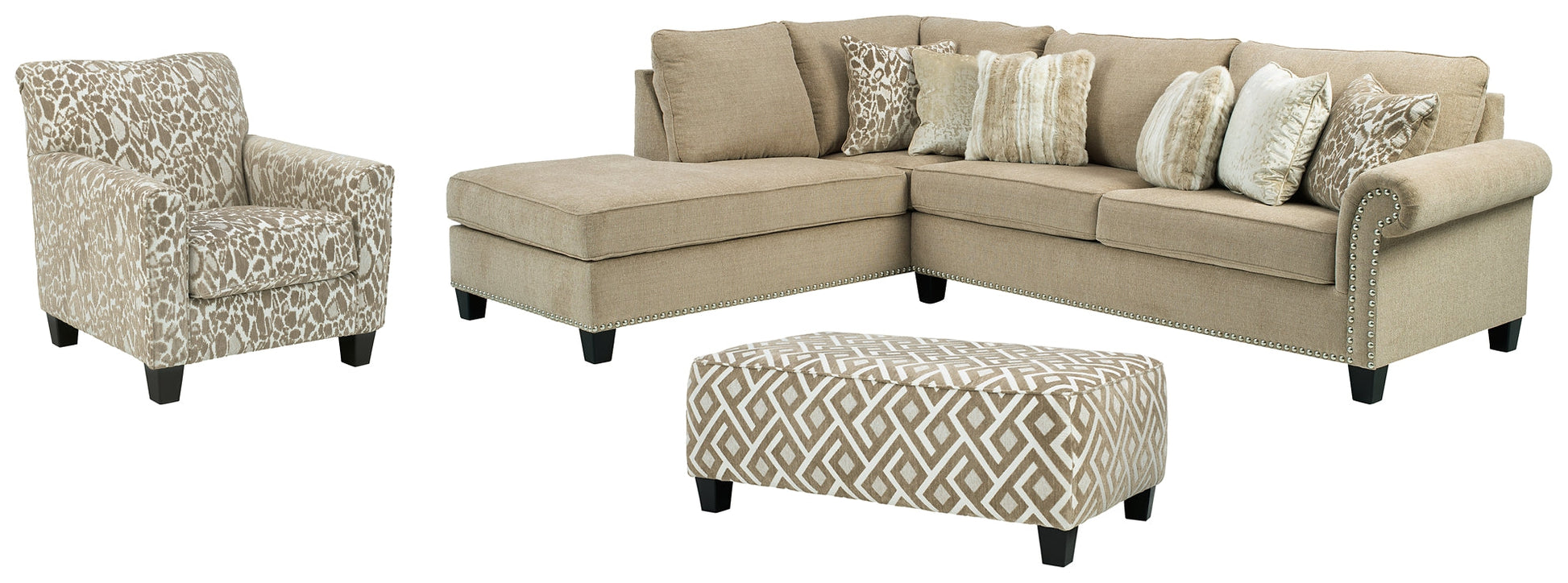 Dovemont 2-Piece Sectional with Chair and Ottoman Smyrna Furniture Outlet