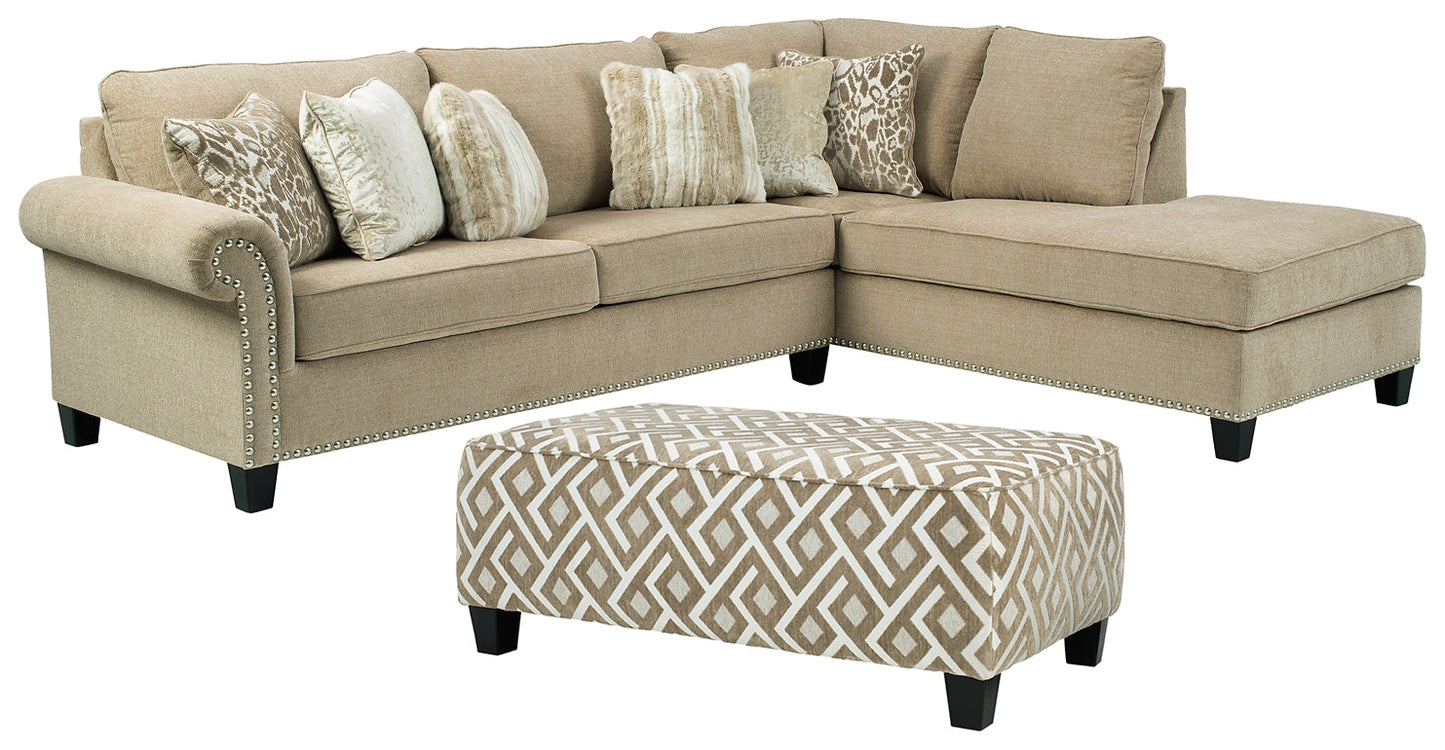 Dovemont 2-Piece Sectional with Ottoman Smyrna Furniture Outlet