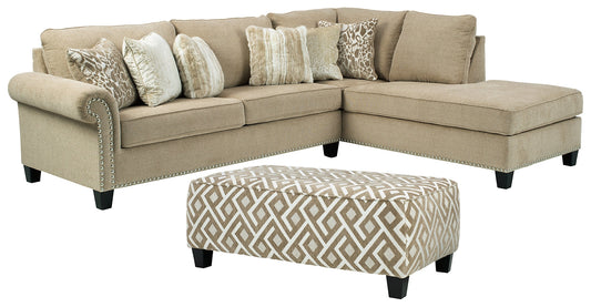 Dovemont 2-Piece Sectional with Ottoman Smyrna Furniture Outlet