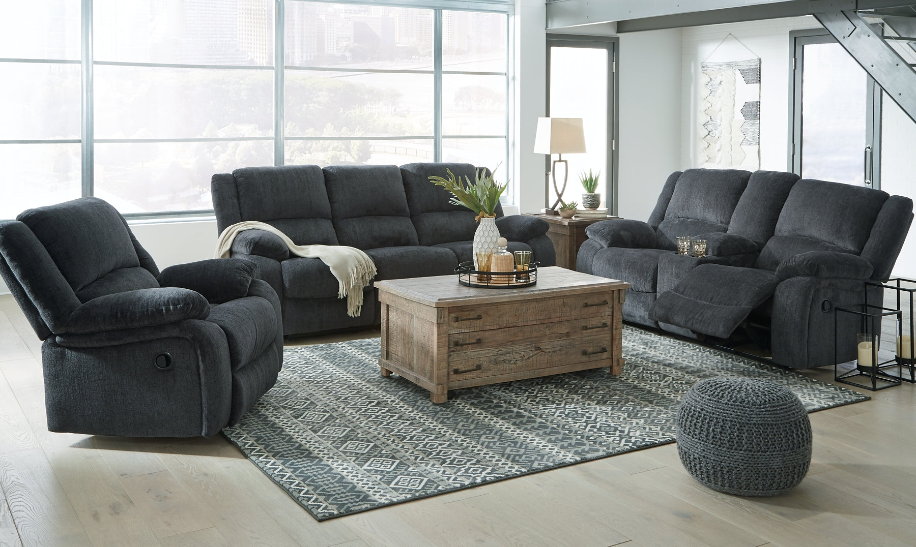 Draycoll Sofa, Loveseat and Recliner Smyrna Furniture Outlet