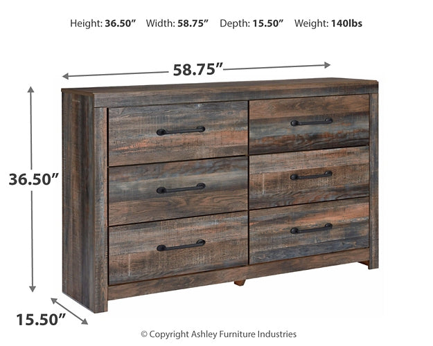 Drystan Full Bookcase Bed with 2 Storage Drawers with Dresser Smyrna Furniture Outlet