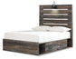 Drystan Full Panel Bed with 4 Storage Drawers with Mirrored Dresser Smyrna Furniture Outlet