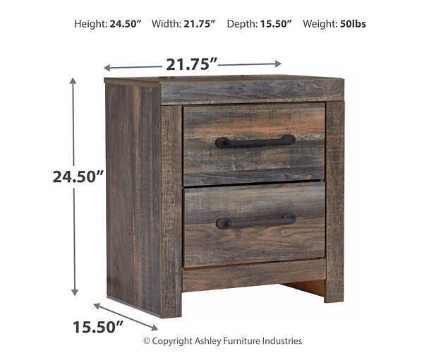 Drystan Twin Panel Bed with 2 Storage Drawers with Mirrored Dresser, Chest and 2 Nightstands Smyrna Furniture Outlet