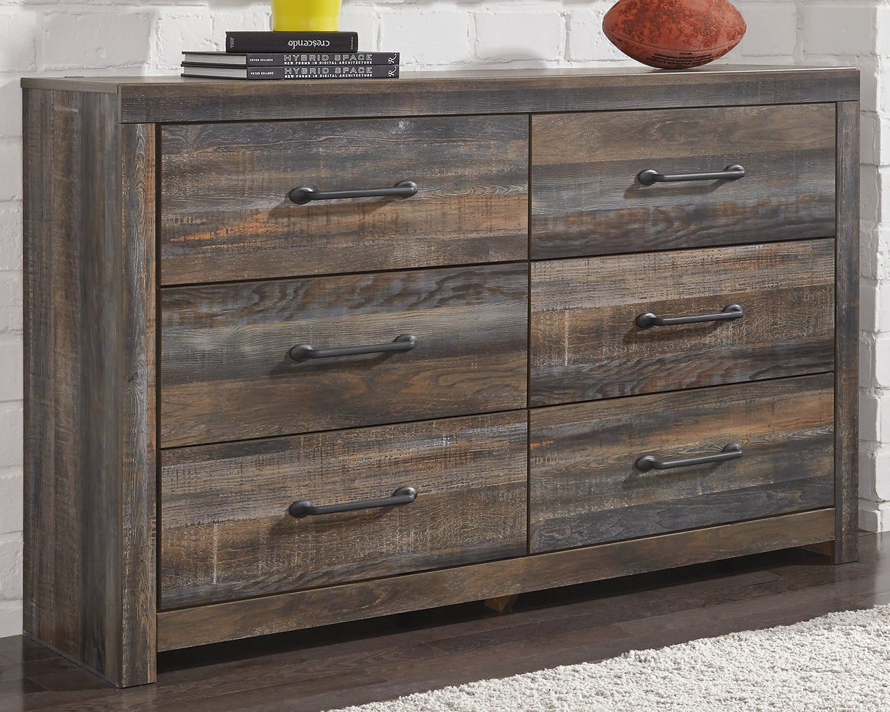 Drystan Twin Panel Bed with 4 Storage Drawers with Dresser Smyrna Furniture Outlet