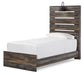 Drystan Twin Panel Bed with Mirrored Dresser Smyrna Furniture Outlet