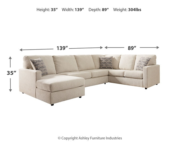 Edenfield 3-Piece Sectional with Ottoman Smyrna Furniture Outlet