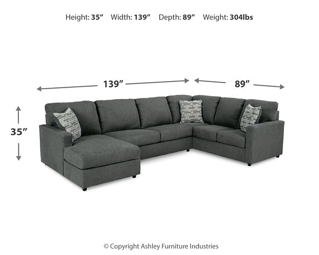 Edenfield 3-Piece Sectional with Ottoman Smyrna Furniture Outlet