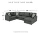 Edenfield 3-Piece Sectional with Ottoman Smyrna Furniture Outlet