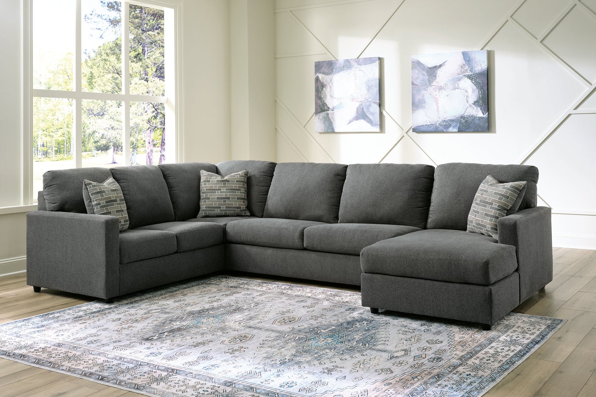 Edenfield 3-Piece Sectional with Ottoman Smyrna Furniture Outlet