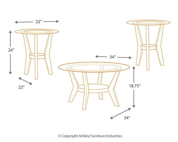 Fantell Occasional Table Set (3/CN) Smyrna Furniture Outlet