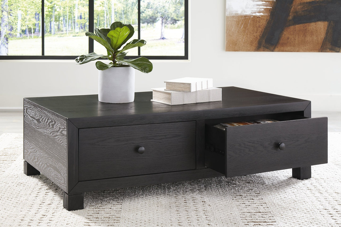 Foyland Cocktail Table with Storage Smyrna Furniture Outlet