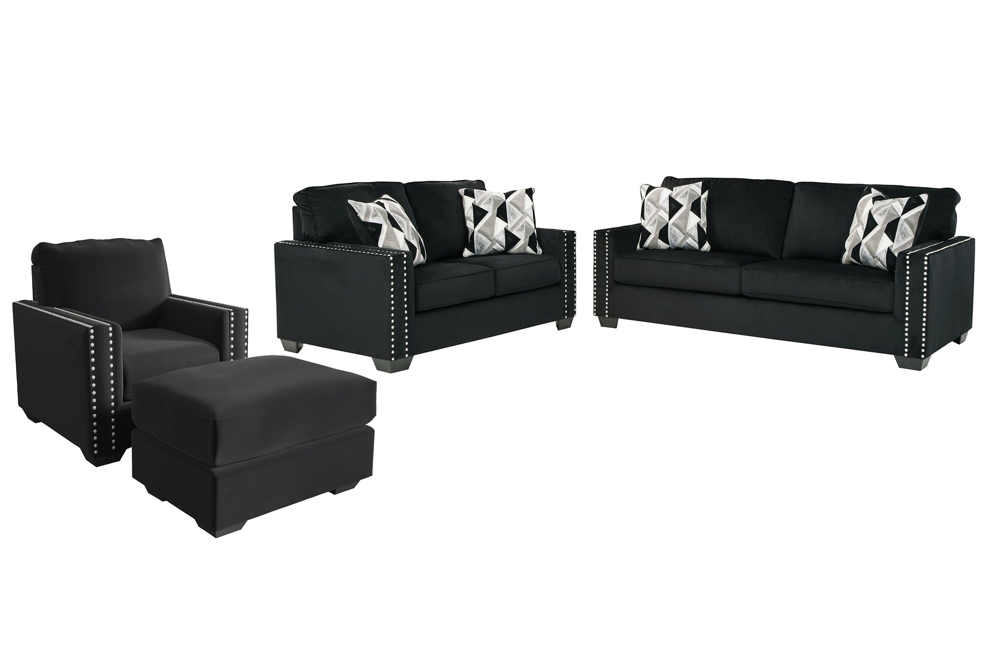 Gleston Sofa, Loveseat, Chair and Ottoman Smyrna Furniture Outlet