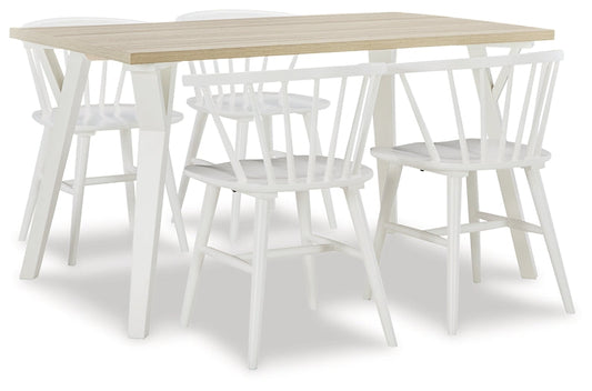 Grannen Dining Table and 4 Chairs Smyrna Furniture Outlet