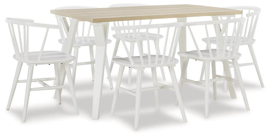 Grannen Dining Table and 6 Chairs Smyrna Furniture Outlet