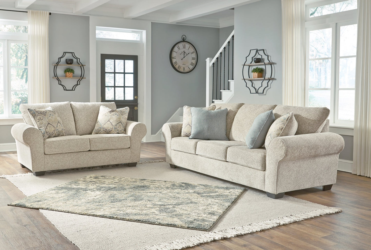 Haisley Sofa, Loveseat, Chair and Ottoman Smyrna Furniture Outlet