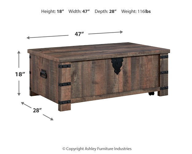 Hollum Lift Top Cocktail Table Smyrna Furniture Outlet