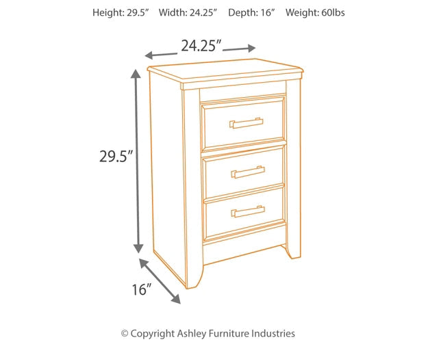 Juararo King Panel Bed with Mirrored Dresser, Chest and Nightstand Smyrna Furniture Outlet